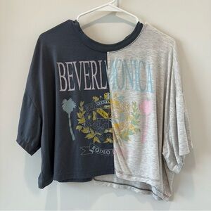 Women’s Boutique Cropped Tshirt California City Graphic Short Sleeve Summer Tee